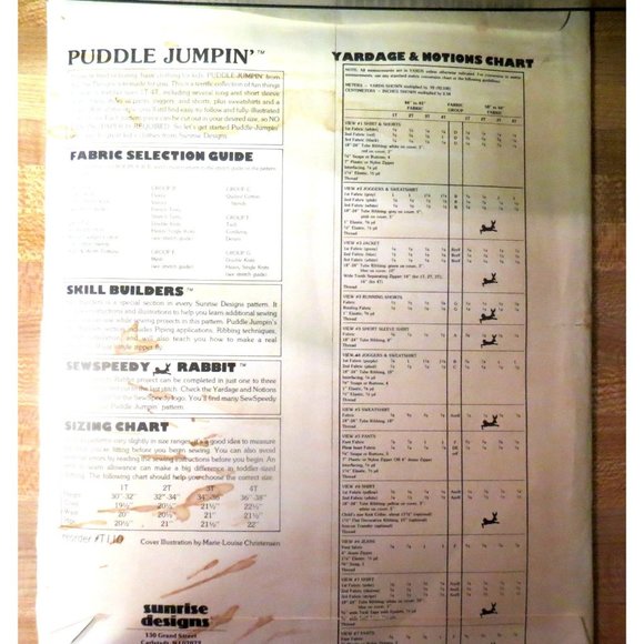 Uncut Sunrise Designs Puddle Jumpin' Fashion Sportswear Kids 1 2 3 4 Clothes - Picture 2 of 2